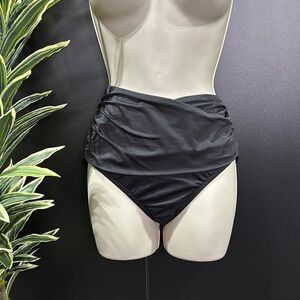 Shape + Style By Aqua Green,medium control, full coverage, drape swim bottoms